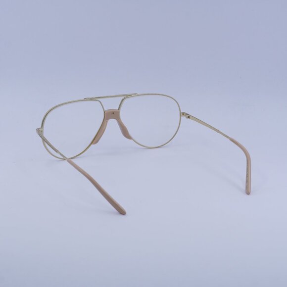 Gucci GG0432S 001 Sunglasses Gold Aviator Frame, Transparent Lenses main image 6